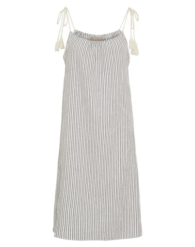 Marta du Chateau - MDCKamala Kjole - Beige/Blue